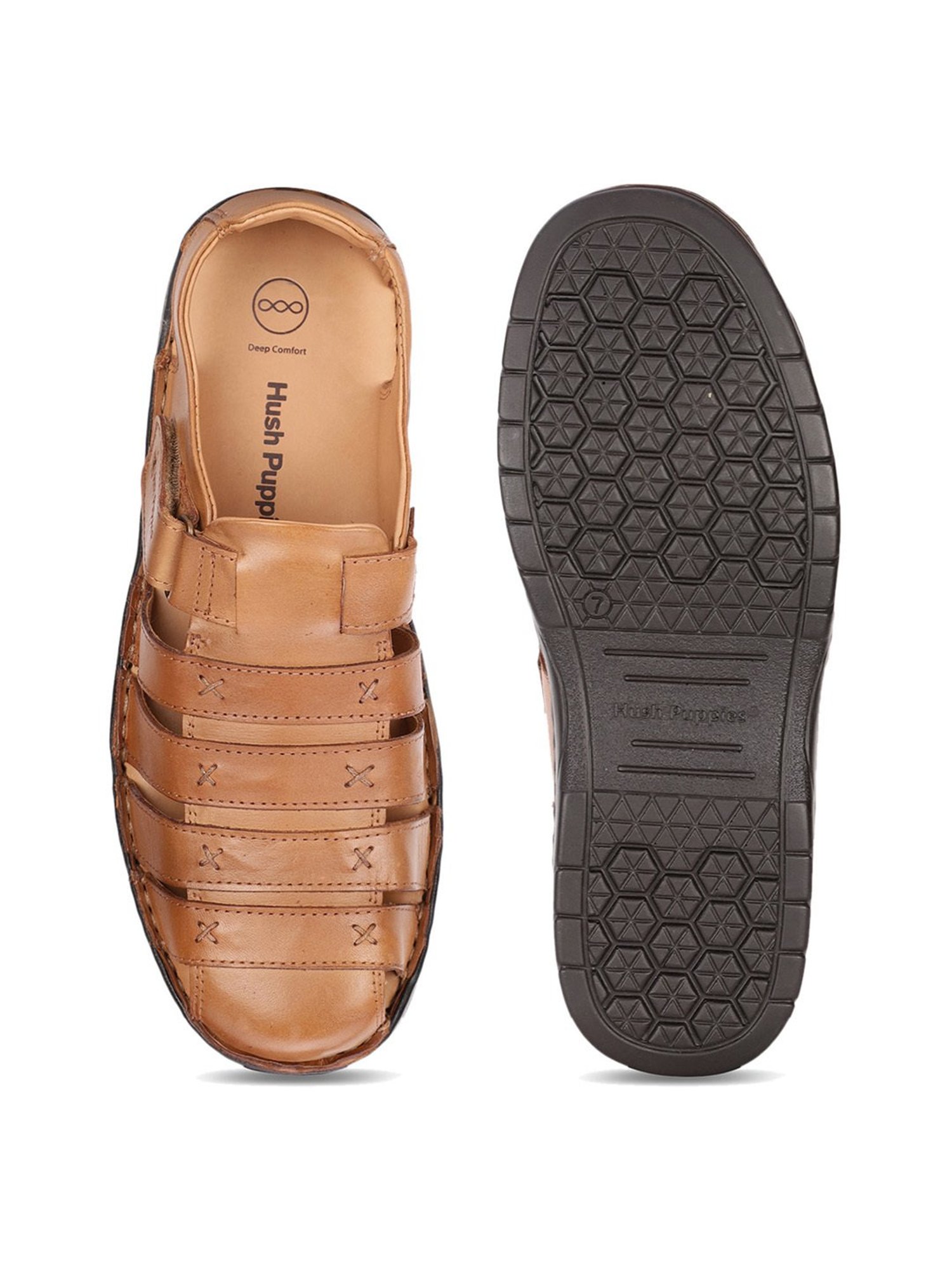 Hush Puppies by Bata Men's Tan Fisherman Sandals