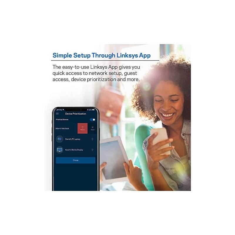 WHW0303) Velop Mesh Router (Tri-Band Home Mesh Wi-Fi System for Whole-Home Wi-Fi Mesh Network) 3-Pack, White