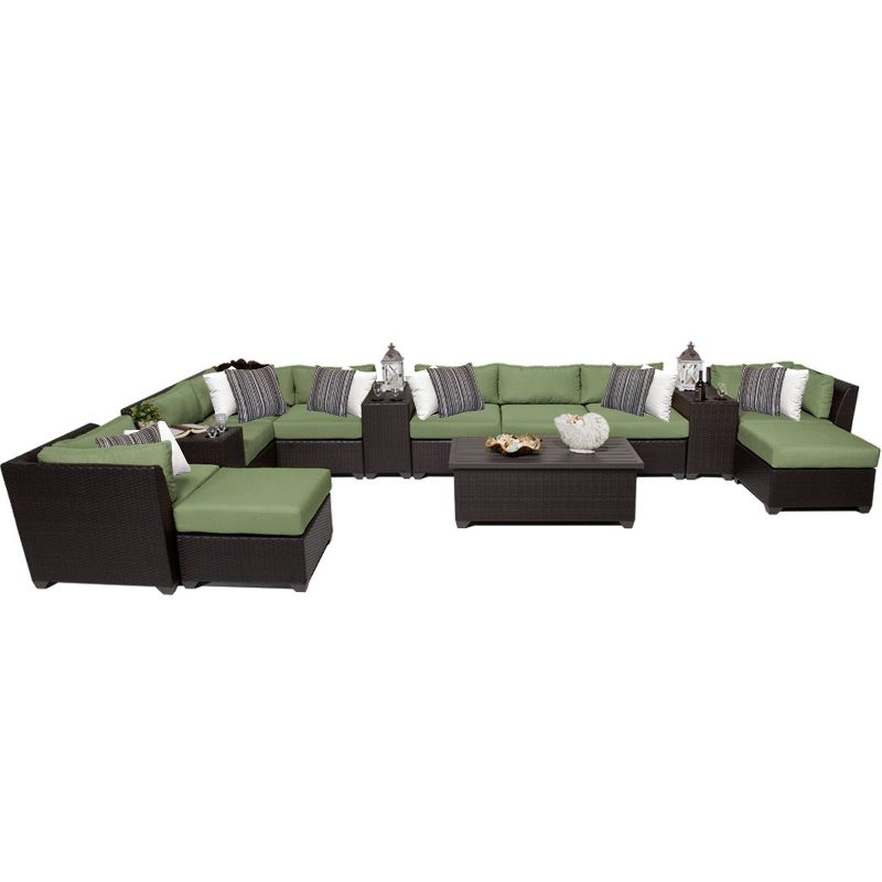 3pc Outdoor Wicker Conversation Set with Sofa Chairs & Table - Crestlive Products