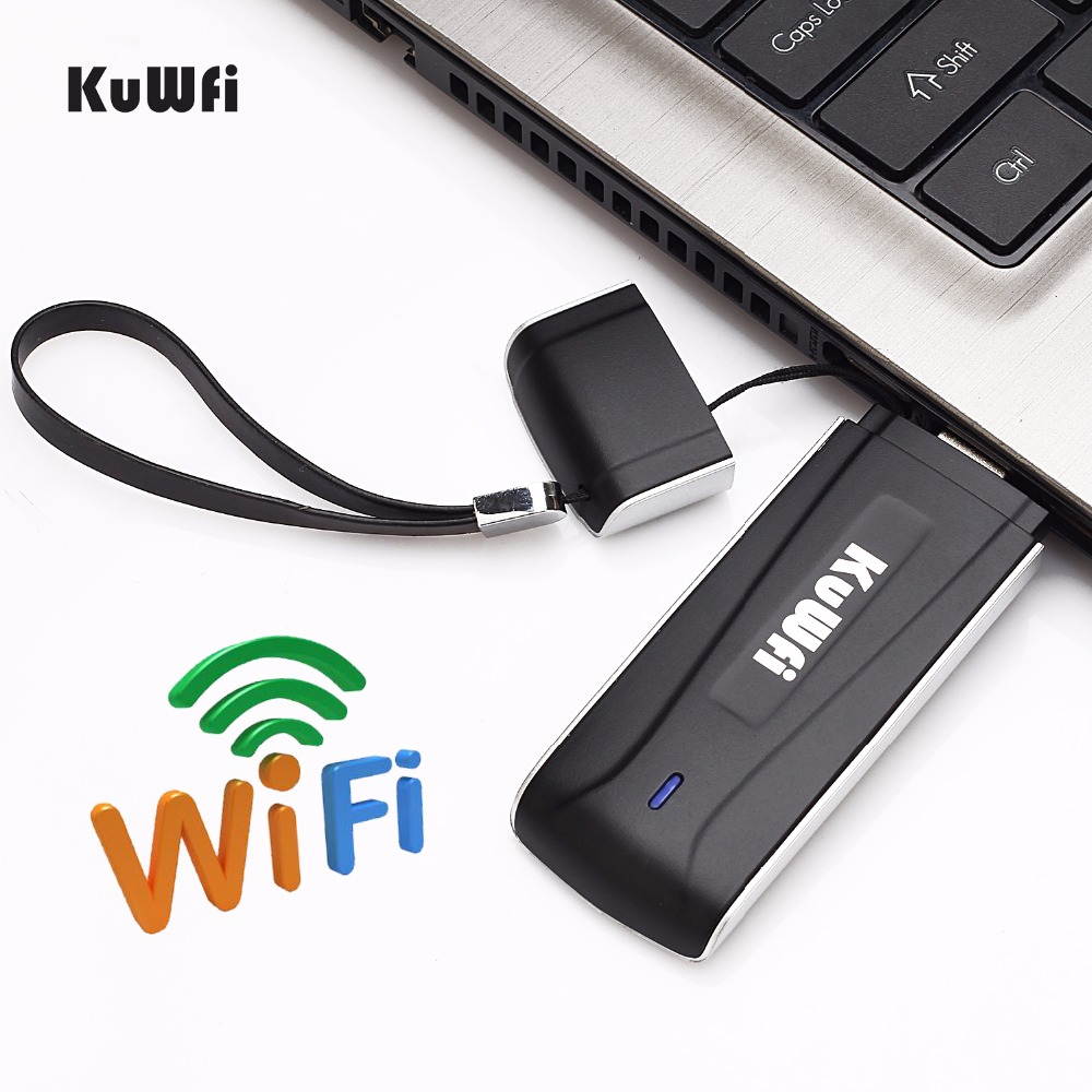 KuWFi Unlocked Pocket 4G LTE USB Modem Router mobile WiFi Router Network Hotspot 3G 4G WiFi Modem Router with SIM Card Slot Support LTE B1/B3/B5 WiFi for Car outdoor Not applicable T-Mobile