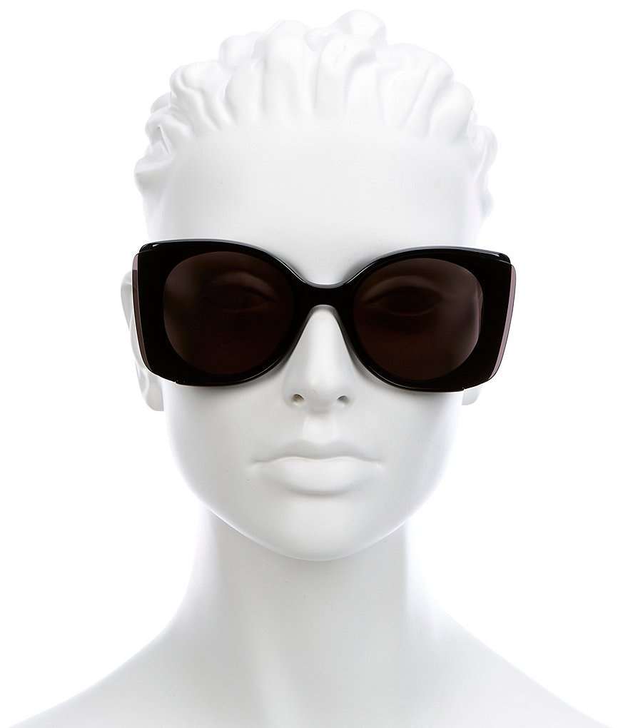 Alexander McQueen Black Edge Polarized Cat Eye Sunglasses