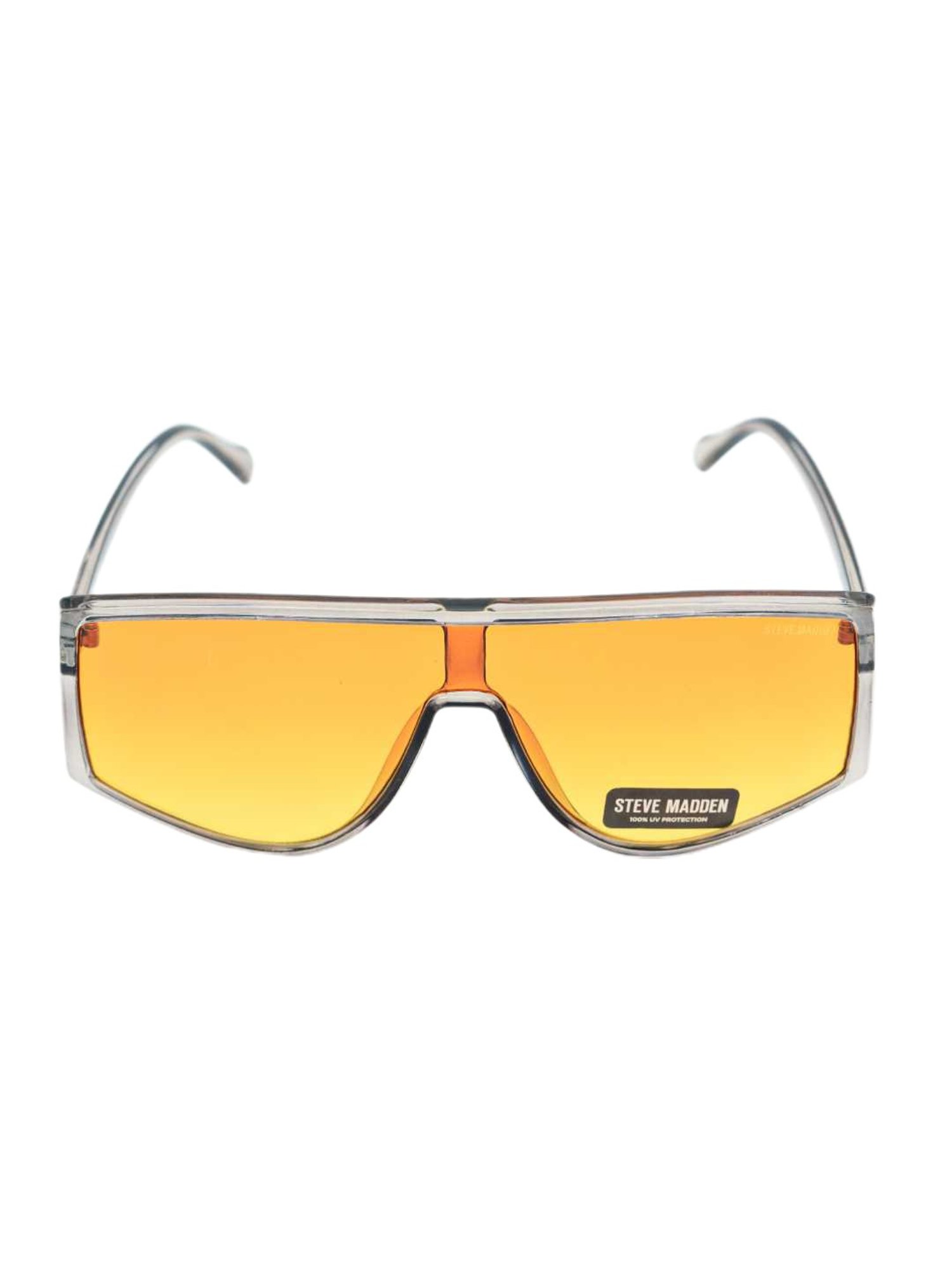 STEVE MADDEN Grey Oversize Irregular Unisex Sunglasses