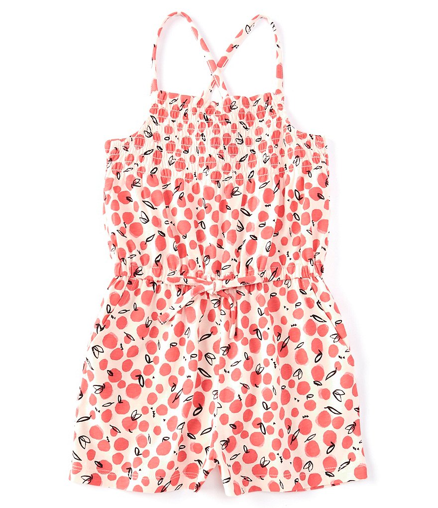 Tea Collection Little Girls 2-6 Smocked Printed Romper
