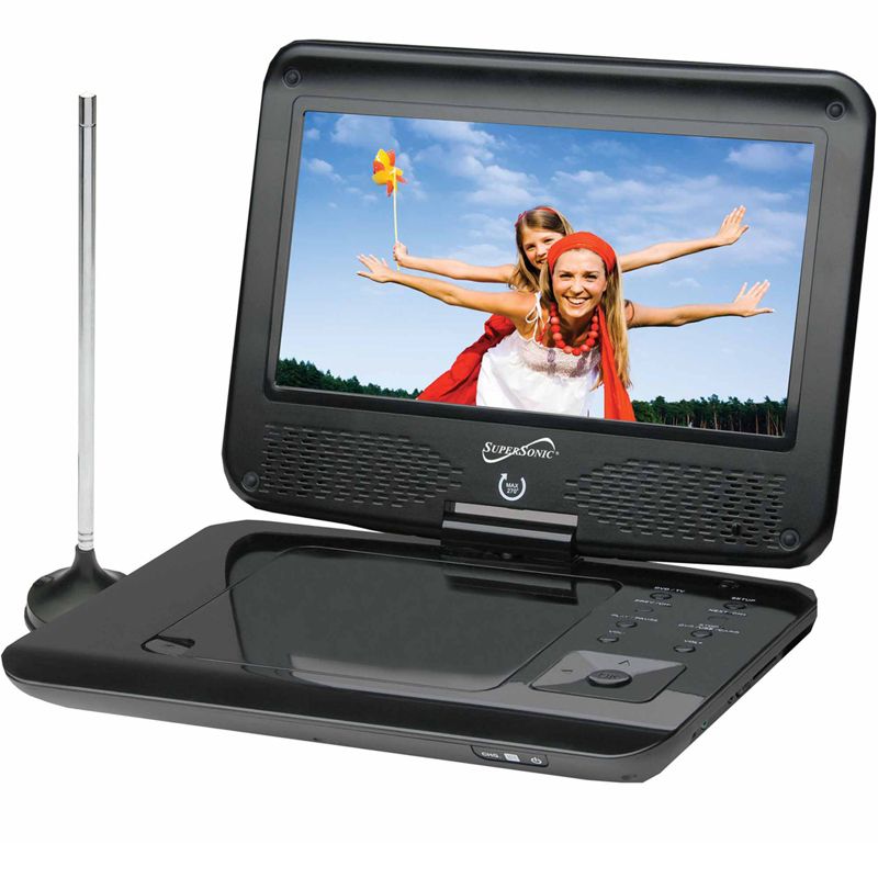 Supersonic SC-259 9in TFT Portable DVD Plater with TV Tuner