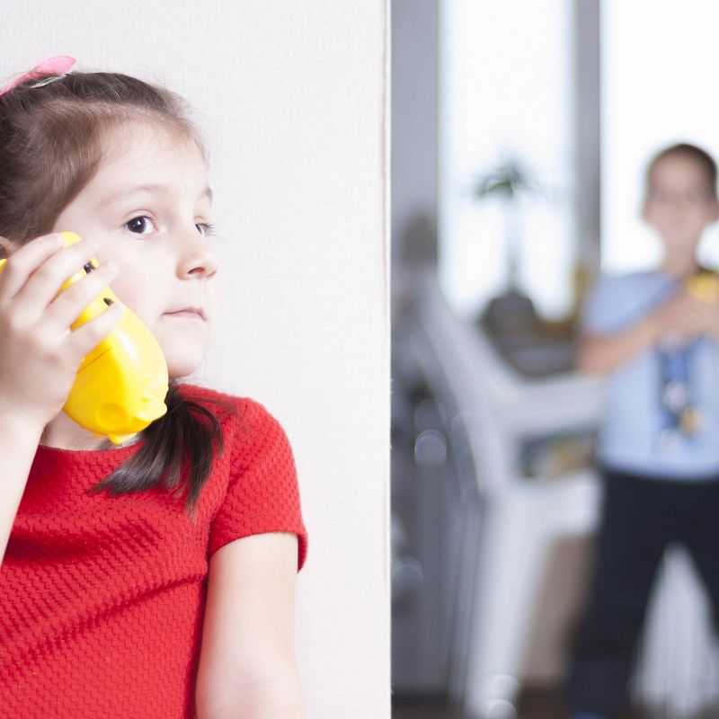 Hey! Play! Kids Indoor Outdoor Battery Operated Walkie Talkie Set