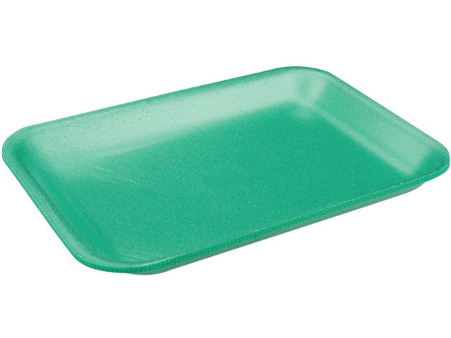 Pactiv 0TP200200000 Supermarket Tray, #2 1-Compartment, Produce Tray, 8.2 x 5.7 x 0.91, Green, 500/Carton
