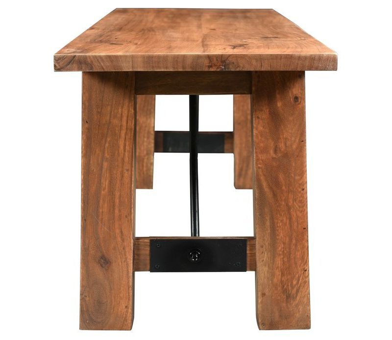 Angled Acacia Wood 71" Bench Brown - Timbergirl