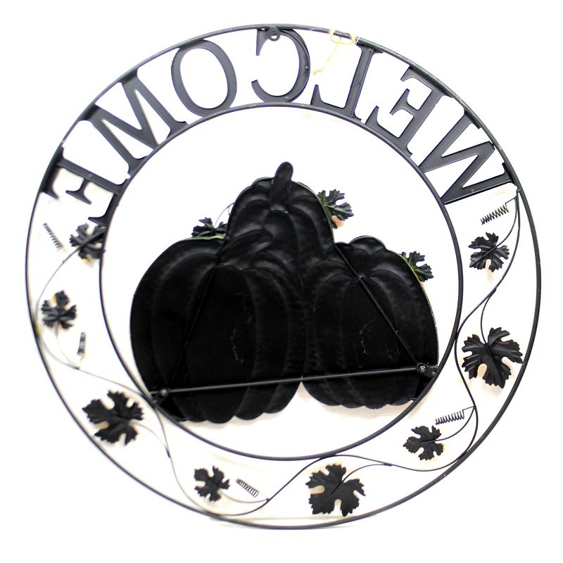 Home & Garden 34.0" Pumpkin Welcome Wall Art Decor Thanksgiving Fall Halloween Direct Designs International  -  Wall Sign Panels