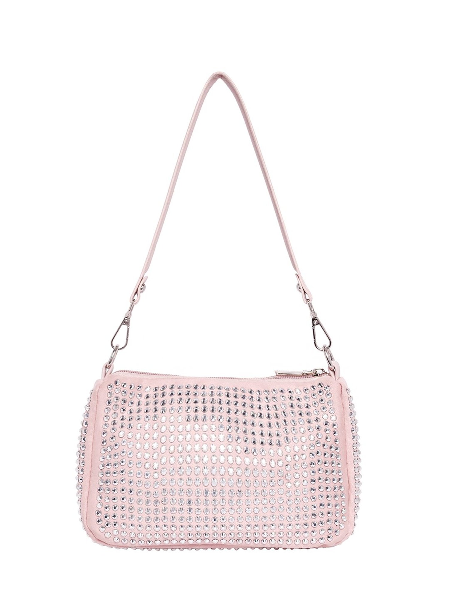 Lino Perros Soft Pink Studded Medium Shoulder Bag