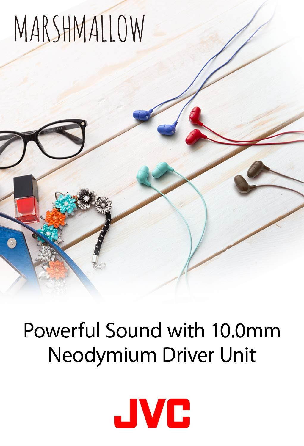 JVC Memory Foam Earbud Marshmallow Memory Foam Earbud with Mic Green (HAFX38MG)