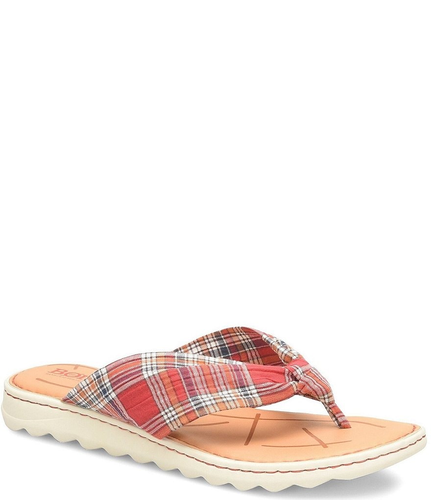 Born Tide Plaid Knot Sandals