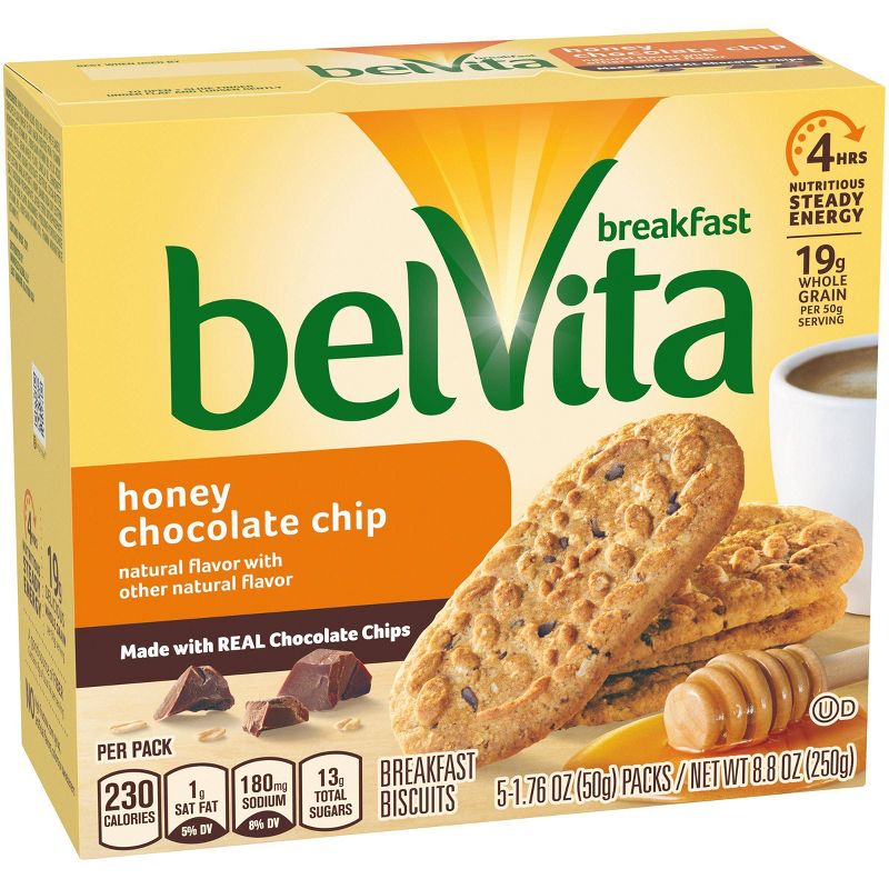 belVita Honey Chocolate Chip Breakfast Biscuits - 5 Packs