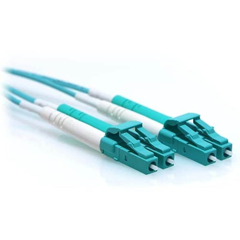 5m LCLC 40100GB Duplex 50125 Multimode OM4 Fiber Patch Cable Aqua