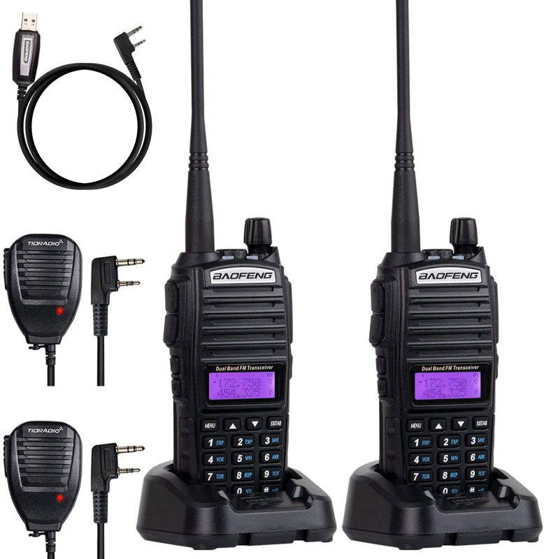 BaoFeng UV-82 BaoFeng Radio Ham Radio 2 Way Radio BaoFeng Walkie Talkies(2 Pack-Black)