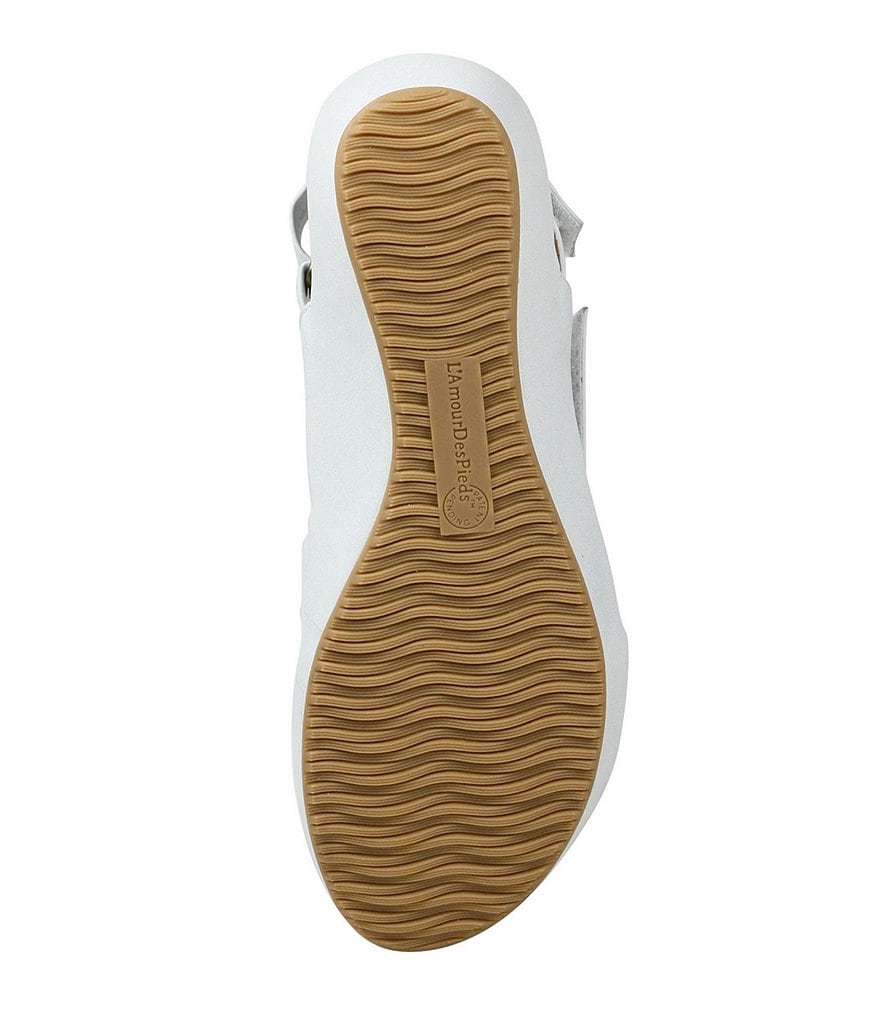 L'Amour Des Pieds Calantha Leather Wedge Sandals