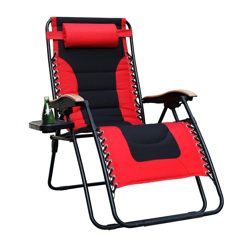 Oversize Padded Zero Gravity Lounge Chair - Red - Captiva Designs