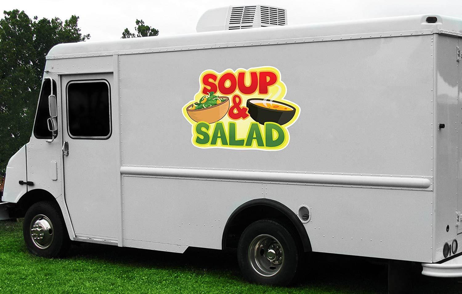 Soup & Salad 36" Concession Decal Sign cart Trailer Stand Sticker Equipment