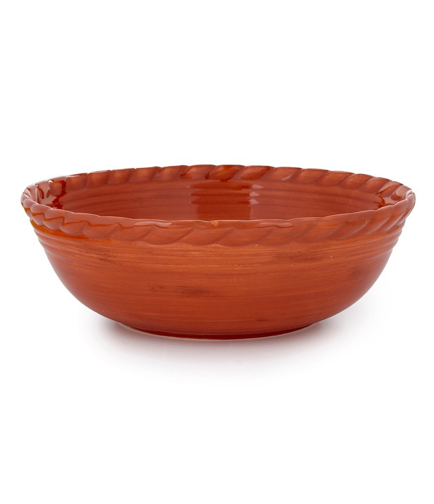 Artimino Tuscan Countryside Rope-Edged Stoneware Serving Bowl