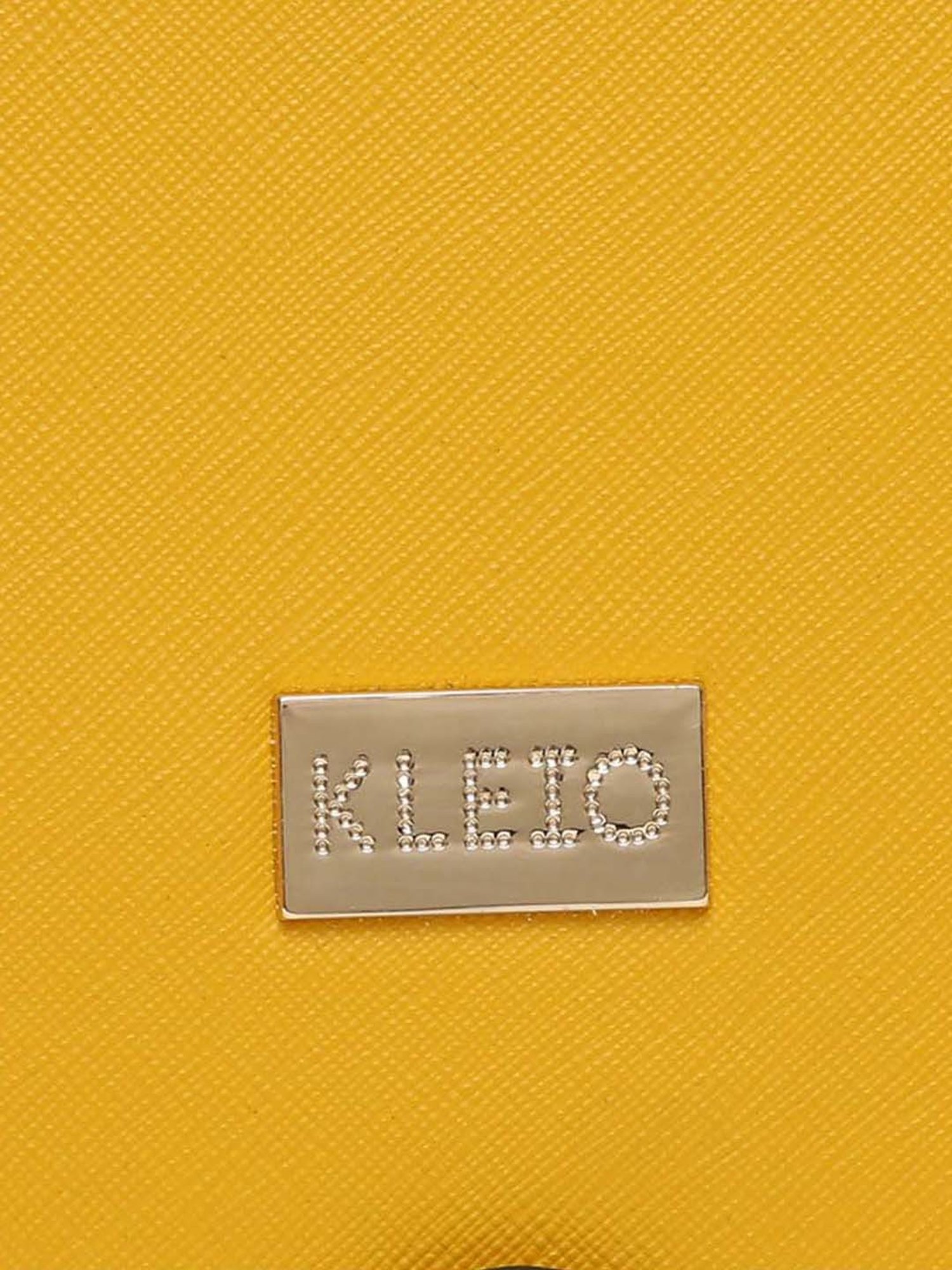KLEIO Mustard Solid Small Sling Handbag