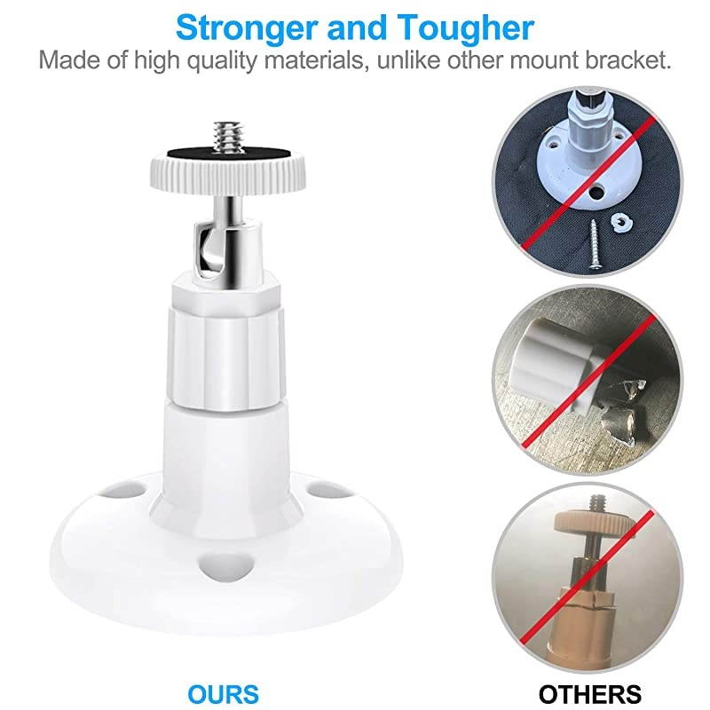Wall Mount Compatible with Wyze Cam Pan & Wyze Cam V3, Adjustable Indoor Outdoor Mount Compatible with WyzeCam Pan, WyzeCam Outdoor, WyzeCam V3 or Other Cam with Same Interface 2 Pack