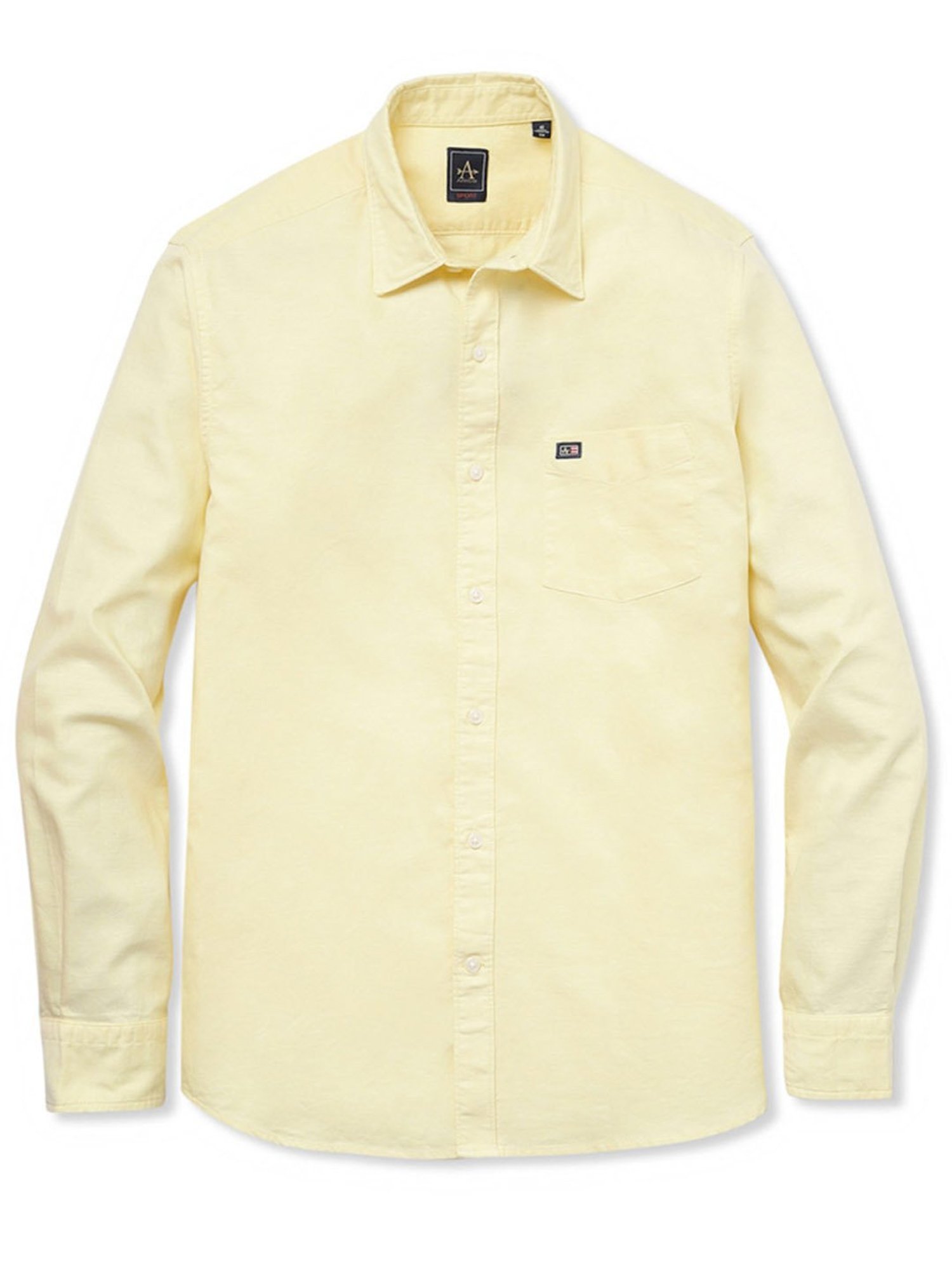 Arrow Yellow Cotton Slim Fit Shirt