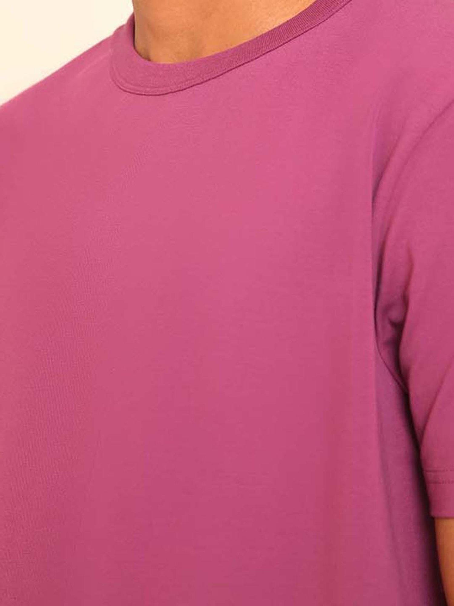 SUBTRACT Purple Regular Fit Crew T-Shirt