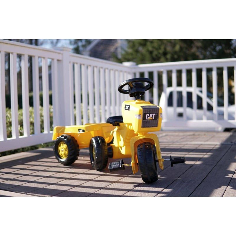 CAT 3 Wheel Trike Pedal Tractor with Removable Hauling Trailer by Rolly Toys
