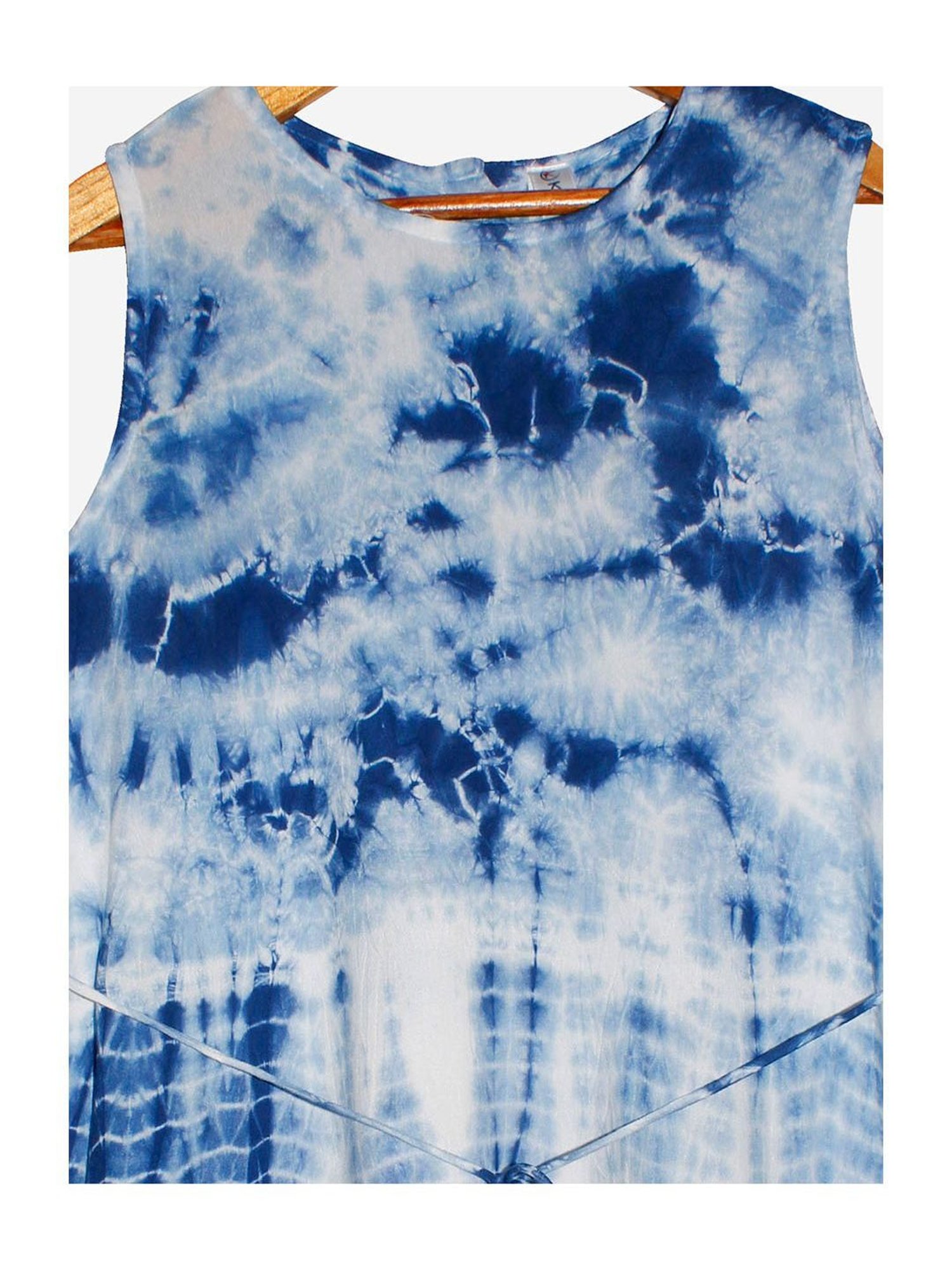 Kiddopanti Kids Blue & White Tie Dye Dress