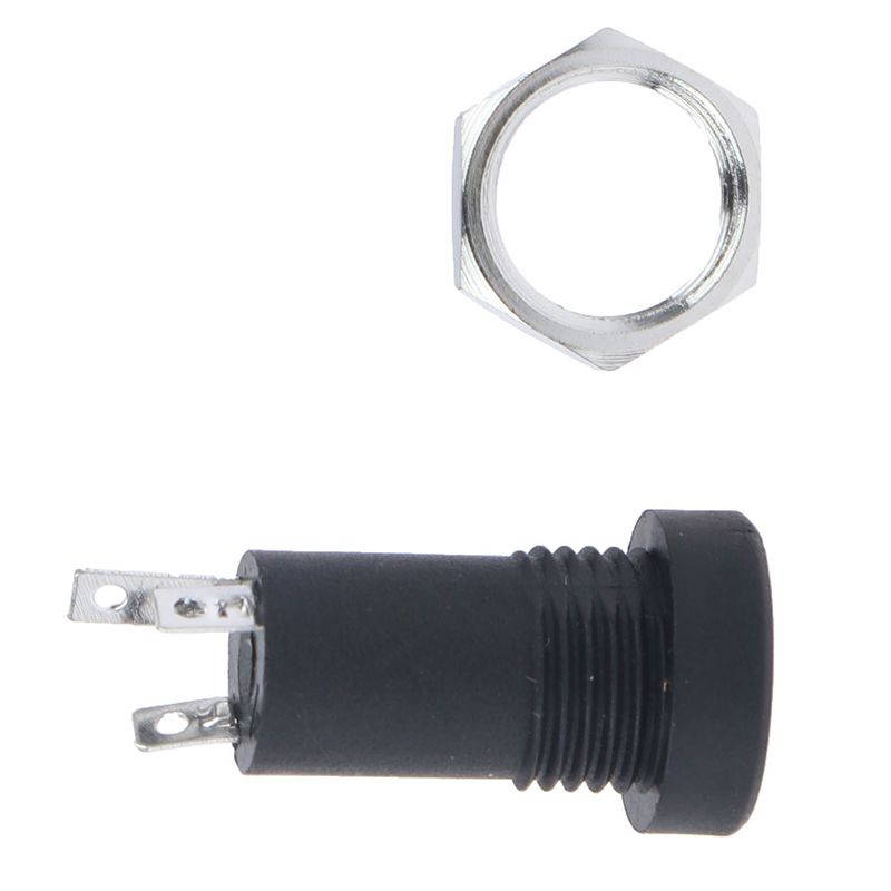 3.5MM Audio Jack Socket 3 Pole Black Stereo Solder Panel Mount Gold With Nuts