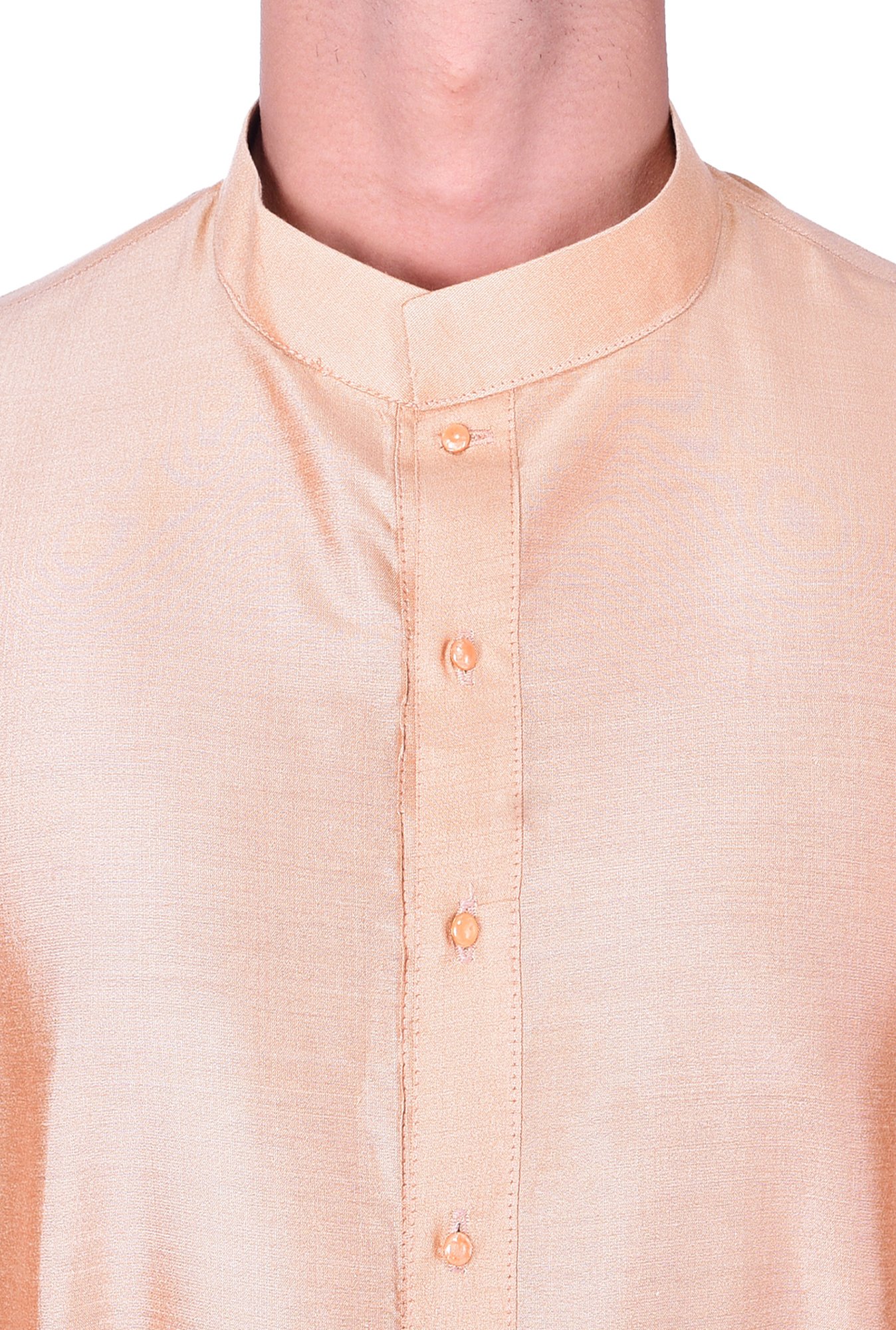 Manyavar Beige SolidKurta & Churidar Set