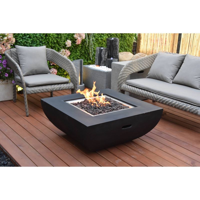 Aurora Outdoor Propane Fire Table - Black - Modeno