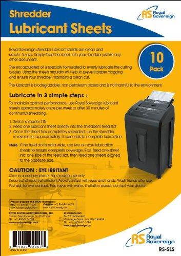 Royal Sovereign RS-SLS Shredder Lubricant Sheets - 10 Pack