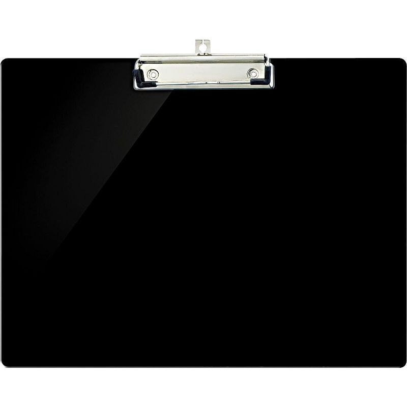 Officemate Recycled Plastic Landscape Clipboard 1/2" Capacity Black 83050