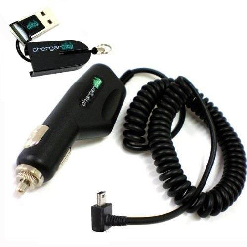 car charger vehicle power cable for garmin nuvi 55 55lm 57 57lm 57lmt 65 65lm 66 66lmt 67 67lm 2539 2539lmt 2589 2597 2599 2599lmt drive smart 50 51 60 61 lm lmt gps by chargercity w/9ft coiled cord