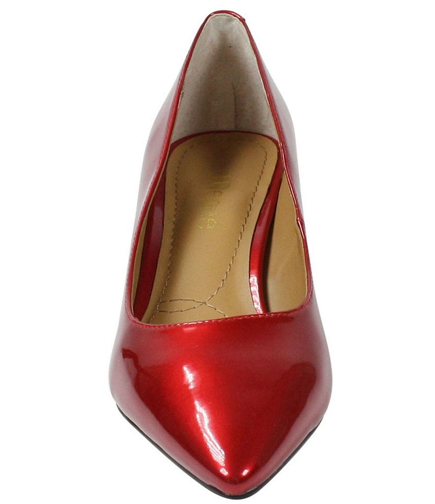 J. Renee Asilah Patent Kitten Heel Pumps