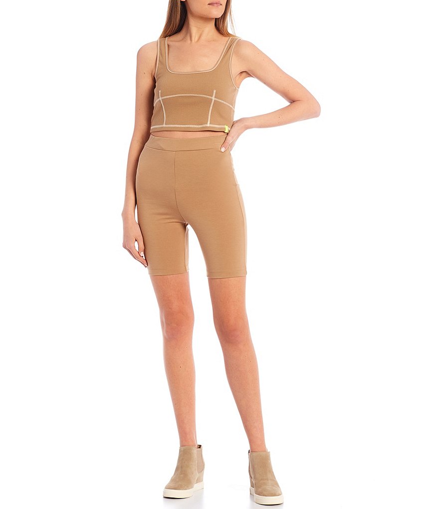 Fornia High Rise Leopard Biker Shorts