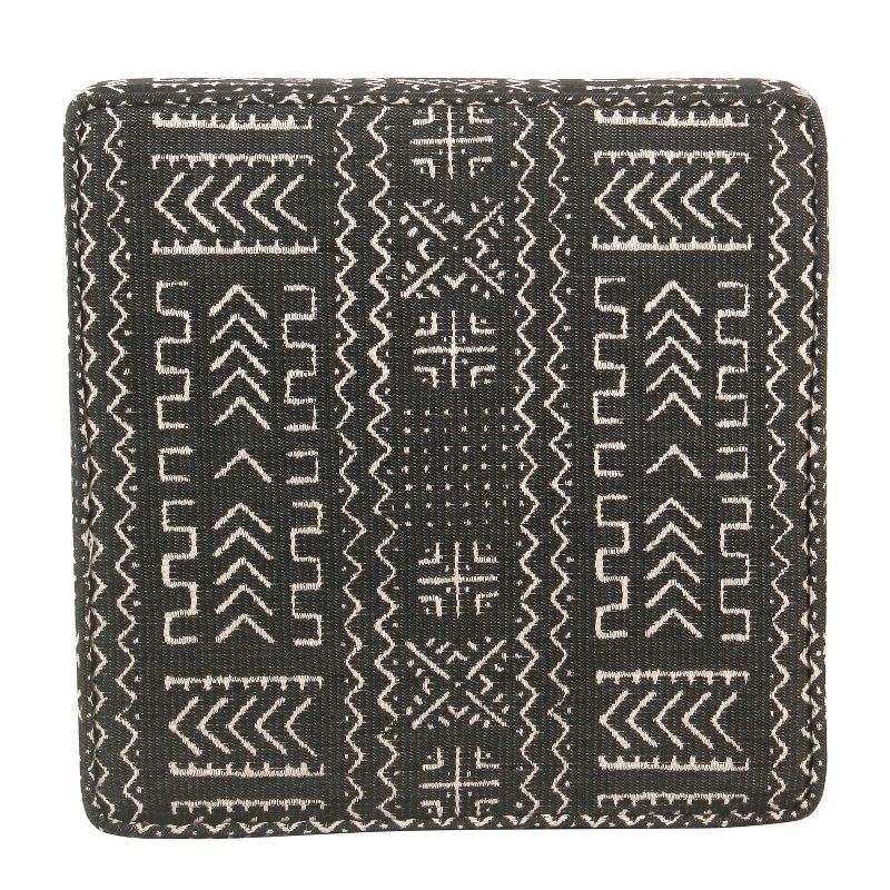 Square Storage Ottoman with Lift Off Top Onyx - HomePop