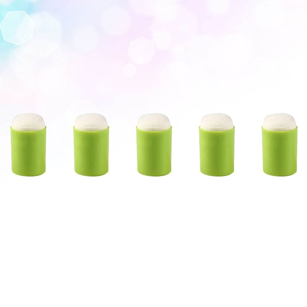 5pcs Drawing Sponge Creative Finger Sponge Stamp Interesting Portable Stamper Toy Painting Tool for Painting Drawing Crafts (Pink)