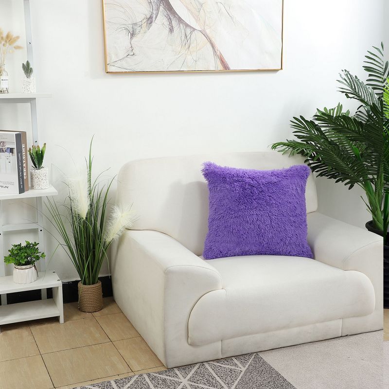 2pk Mina Victory Life Styles Solid Velvet Pillow Covers Brown - Nourison