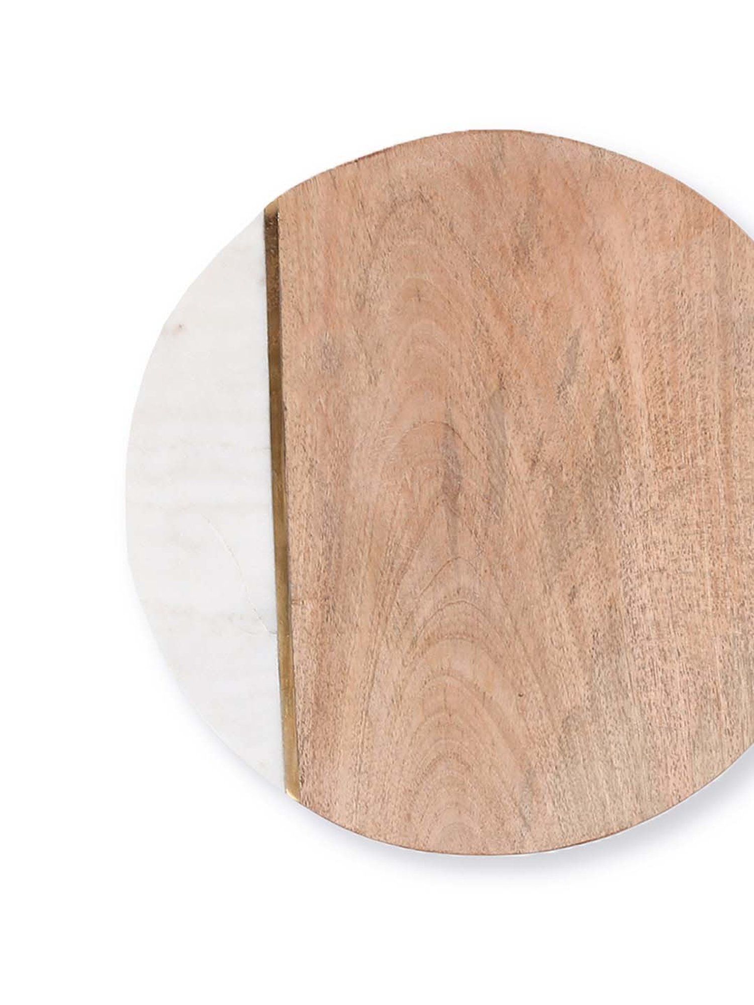 House This Vallam White & Brown Marble Cheese Platter