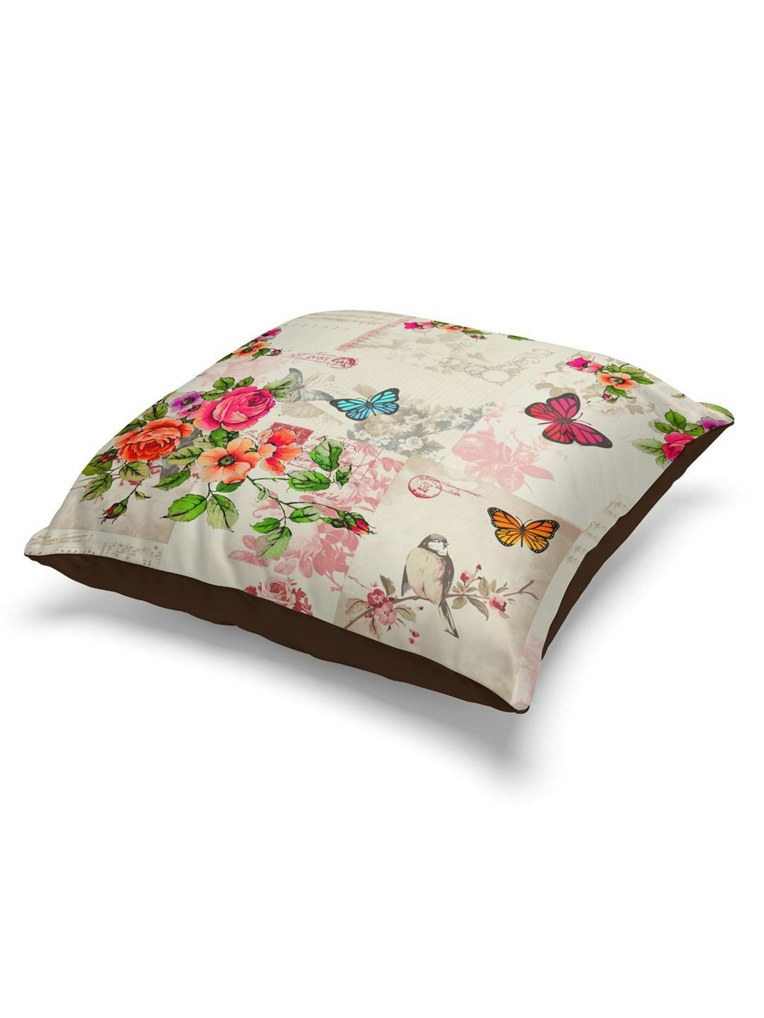 Bianca Ivory & Multi Digitally Printed Cushion Cover - Set Of 5