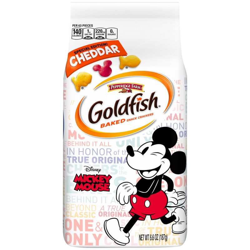 Pepperidge Farm Goldfish Special Edition Disney Mickey Mouse Cheddar Crackers - 6.6oz