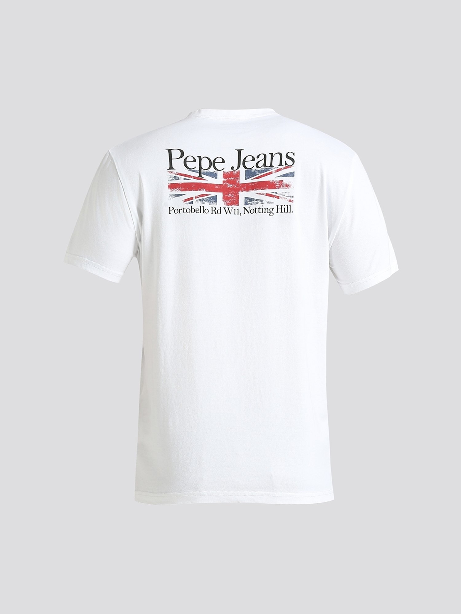 Pepe Jeans White Cotton Slim Fit Logo Printed T-Shirt