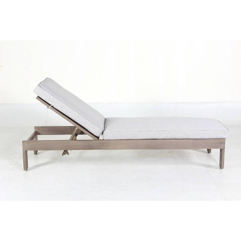 NewPort Outdoor Wicker Chaise Lounge - Dark Gray - Coaster