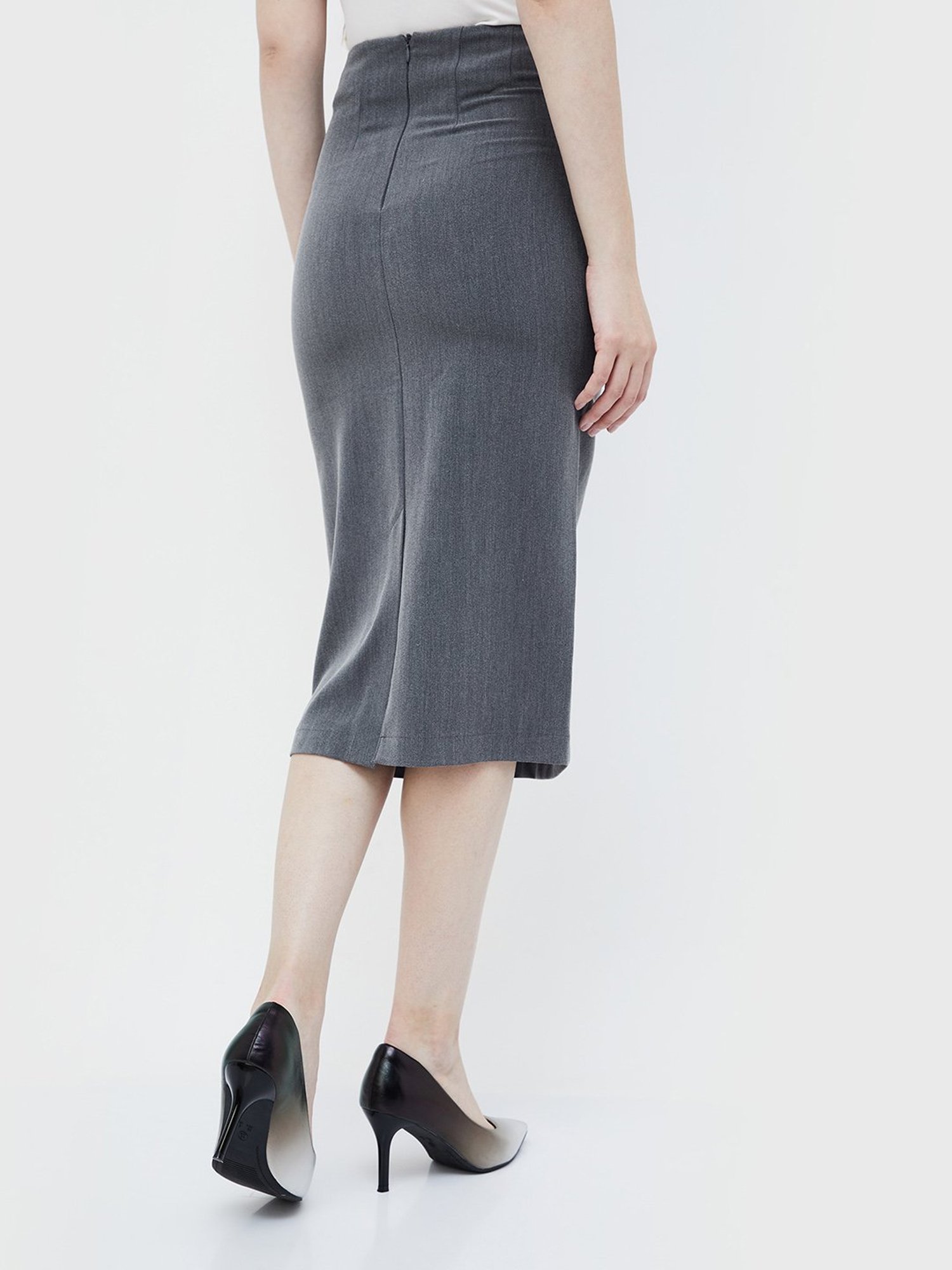 Code by Lifestyle Grey Textured Skirt