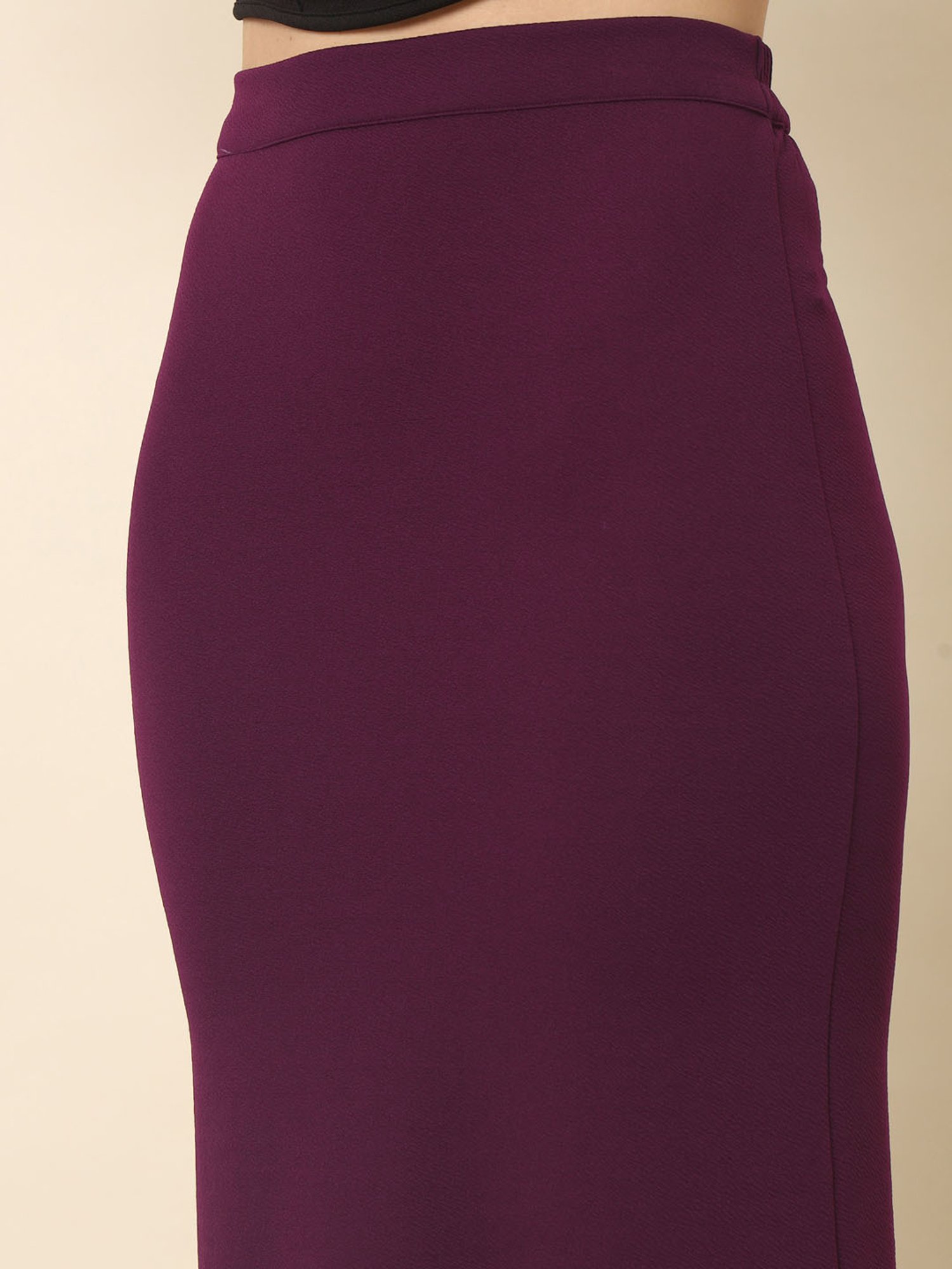 Trend Arrest Burgundy Midi Skirt