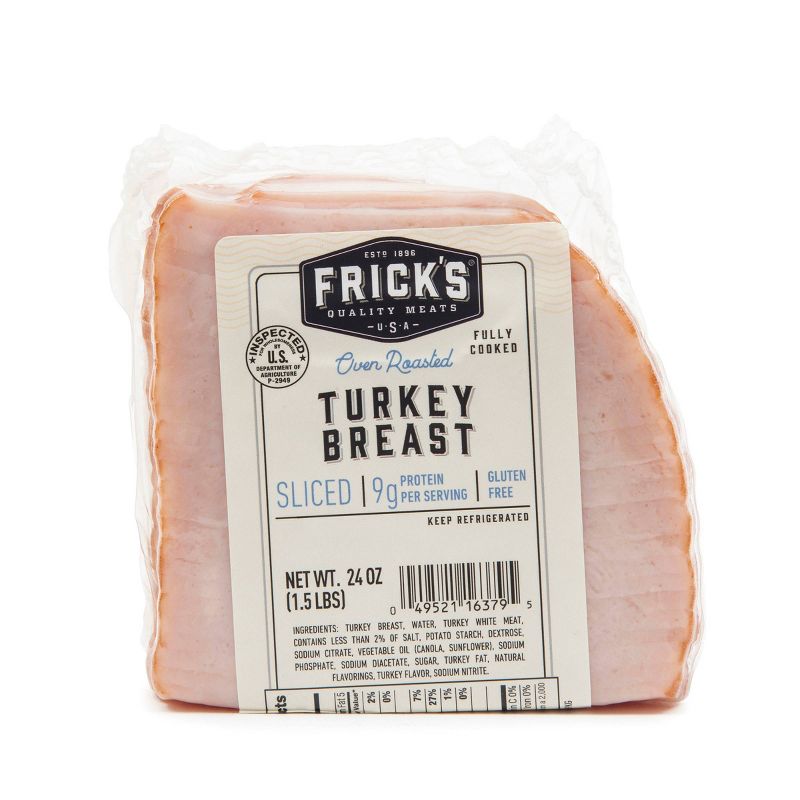Frick's Quality Meats Oven Roasted Quarter Sliced Turkey Breast - 24oz