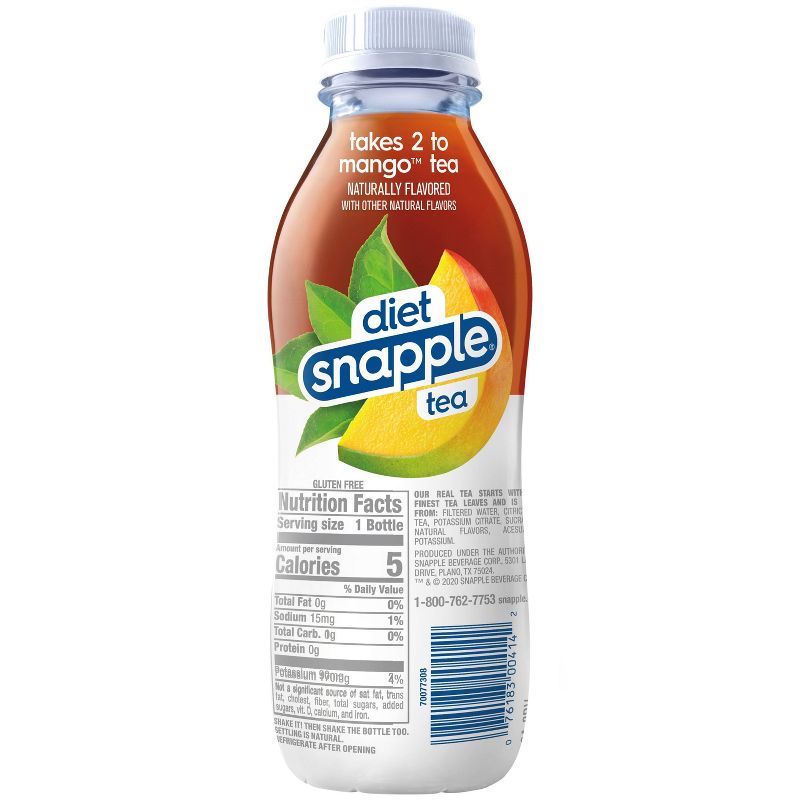 Snapple Diet Mango Juice Drink - 16 fl oz Bottle