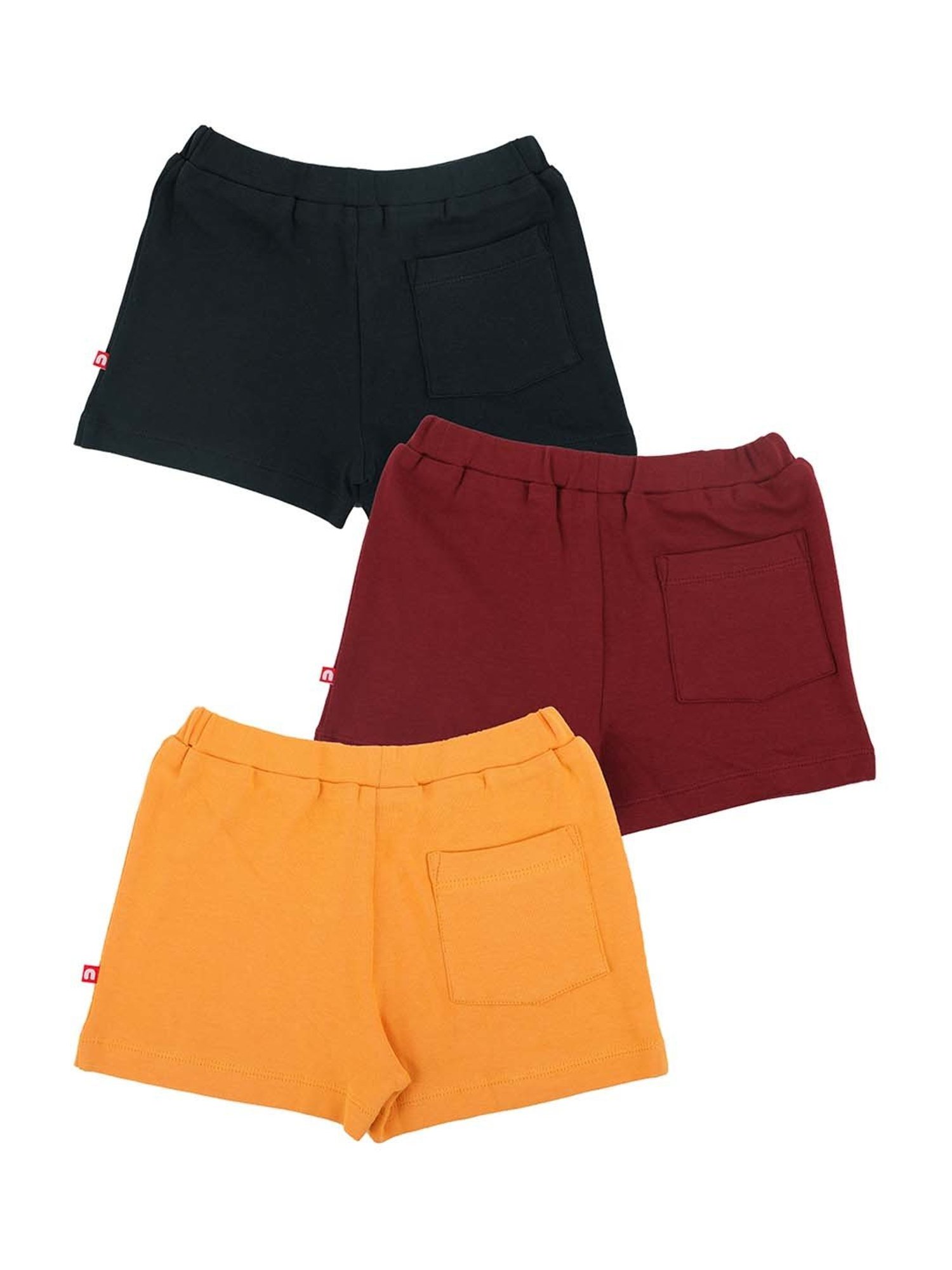 Nino Bambino Kids Multicolor Cotton Regular Fit Shorts (Pack of 3)