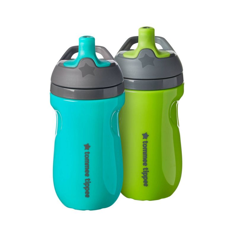 Tommee Tippee 2pk Insulated Sportee Toddler Cup - Turquoise/Green - 9oz